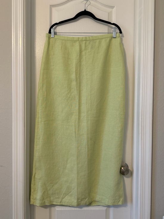 Eileen Fisher Dresses & Skirts - Eileen Fisher Lightweight Linen Honeydew Maxi Skirt Sz L